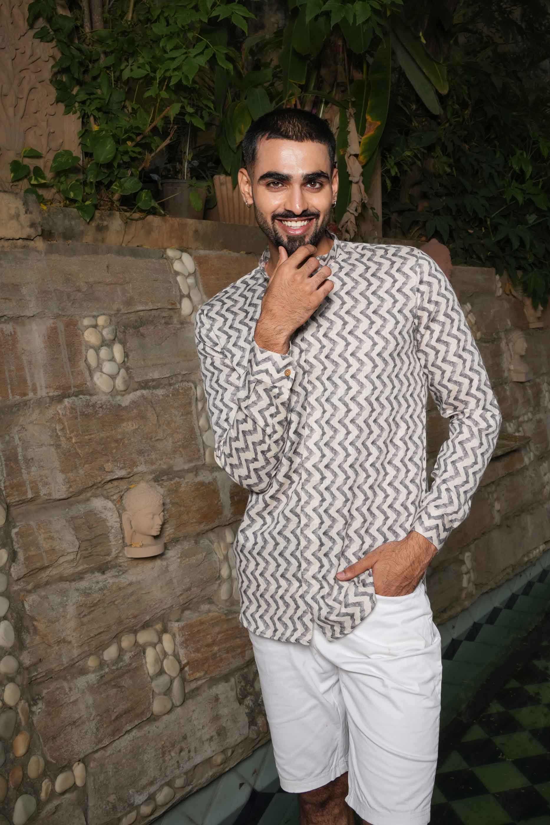 Grey ZigZag Shirt